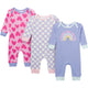 3-Pack Baby Girls Rainbow Rules Lap Shoulder Footless Pajamas-Gerber Childrenswear Wholesale