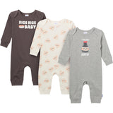 3-Pack Baby Neutral Soy Cute Lap Shoulder Footless Pajamas-Gerber Childrenswear Wholesale