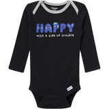 4-Piece Baby Boys Happy Letters Onesies® Bodysuits and Pants-Gerber Childrenswear Wholesale