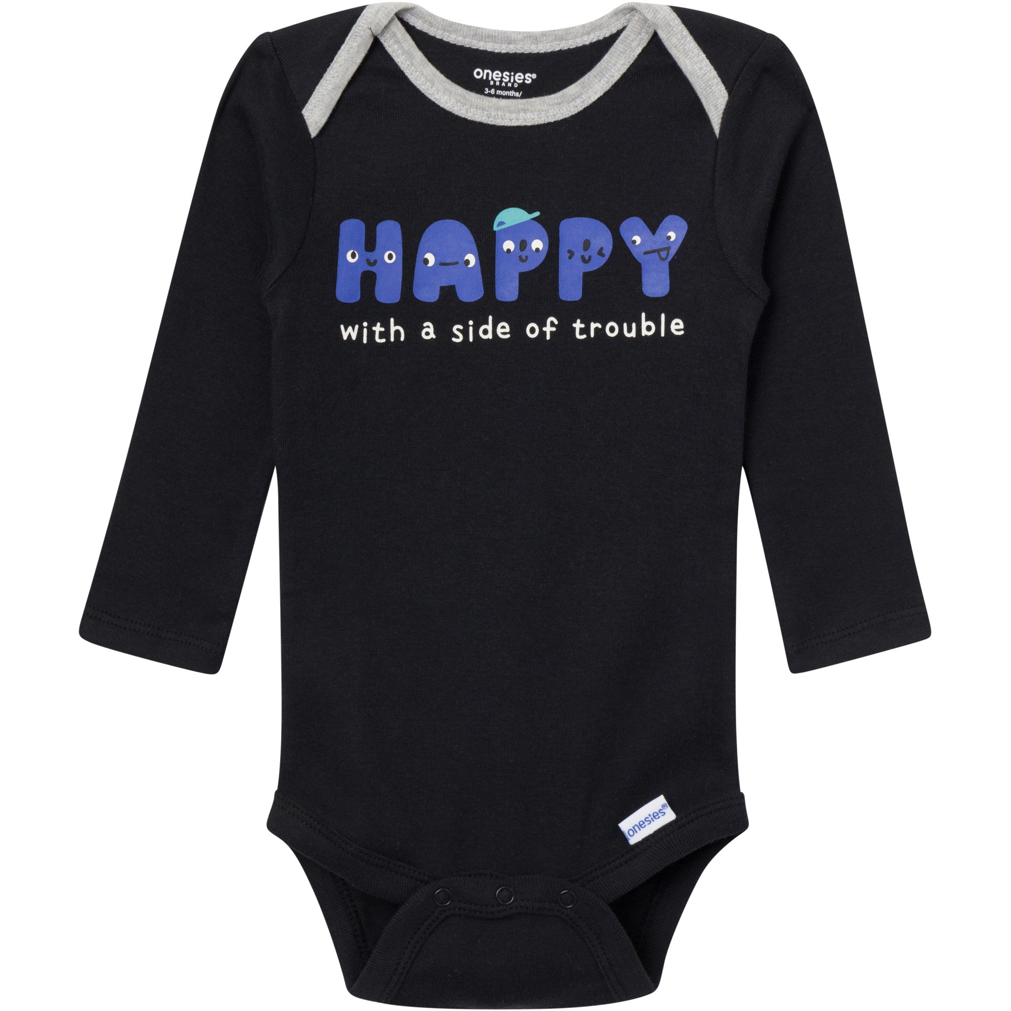 4-Piece Baby Boys Happy Letters Onesies® Bodysuits and Pants-Gerber Childrenswear Wholesale