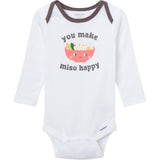 4-Piece Baby Neutral Miso Onesies® Bodysuits and Pants-Gerber Childrenswear Wholesale