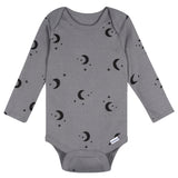 5-Pack Baby Boys Grey Heather Long Sleeve Bodysuits-Gerber Childrenswear Wholesale
