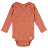 5-Pack Baby Boys Grey Heather Long Sleeve Bodysuits-Gerber Childrenswear Wholesale