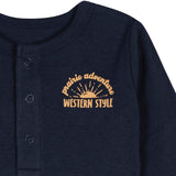 5-Pack Baby Boys Black Iris Long Sleeve Bodysuits-Gerber Childrenswear Wholesale