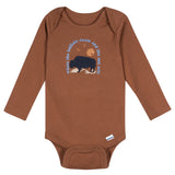 5-Pack Baby Boys Black Iris Long Sleeve Bodysuits-Gerber Childrenswear Wholesale