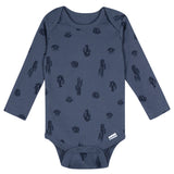 5-Pack Baby Boys Black Iris Long Sleeve Bodysuits-Gerber Childrenswear Wholesale