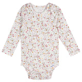 5-Pack Baby Girls Flowers Long Sleeve Bodysuits-Gerber Childrenswear Wholesale
