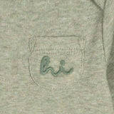 5-Pack Baby Neutral Green Heather Long Sleeve Bodysuits-Gerber Childrenswear Wholesale