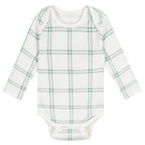 5-Pack Baby Neutral Green Heather Long Sleeve Bodysuits-Gerber Childrenswear Wholesale