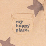 5-Pack Baby Neutral Tan Stars Long Sleeve Bodysuits-Gerber Childrenswear Wholesale