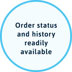 Order status and history readily available