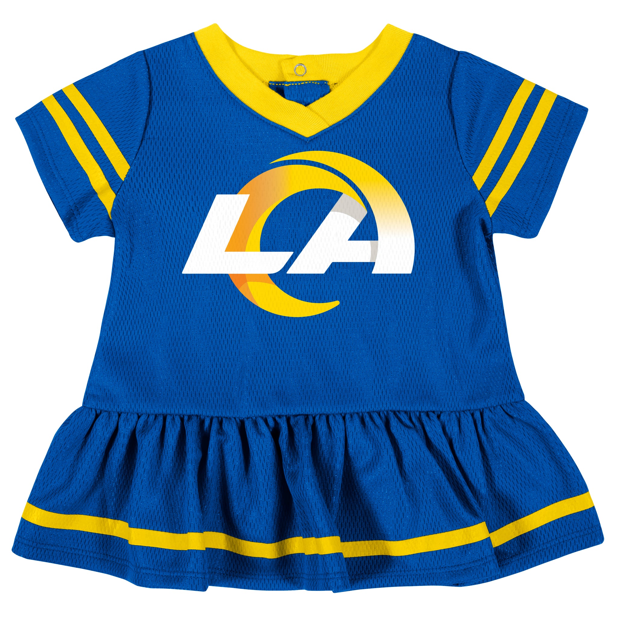 Baby Girls Los Angeles Rams Cheerleader Dress and Diaper Cover Set-Gerber Childrenswear Wholesale