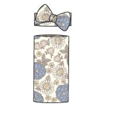 2-Piece Baby Girls Retro Floral Swaddle and Headband Set-Gerber Childrenswear Wholesale