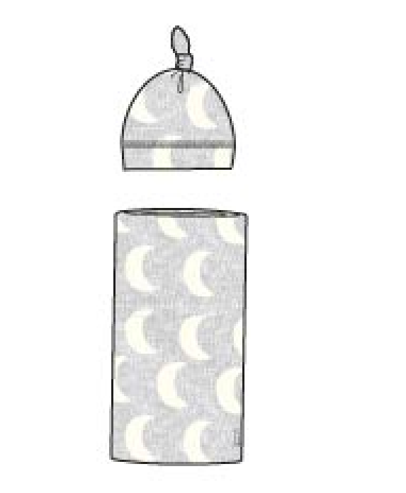 2-Piece Baby Neutral Moons Swaddle and Cap Set-Gerber Childrenswear Wholesale