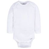 4-Pack Baby Neutral Grey/ Grey Heather Long Sleeve Onesies® Bodysuits-Gerber Childrenswear Wholesale