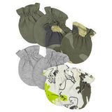 4-Pack Baby Boys Camo Dinosaur No Scratch Mittens-Gerber Childrenswear Wholesale