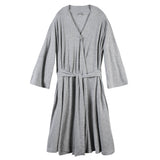 2-Piece Baby Neutral Gray Heather Robe & Swaddle Blanket Set-Gerber Childrenswear Wholesale