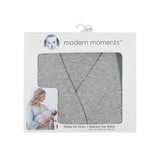 2-Piece Baby Neutral Gray Heather Robe & Swaddle Blanket Set-Gerber Childrenswear Wholesale