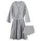 2-Piece Baby Neutral Gray Heather Robe & Swaddle Blanket Set-Gerber Childrenswear Wholesale