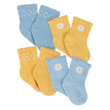 4-Pack Baby Girls Daisy Wiggle Proof™ Socks-Gerber Childrenswear Wholesale