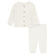 2-Piece Baby Neutral Ivory Silky Mink Cardigan & Jogger Pants Set-Gerber Childrenswear Wholesale