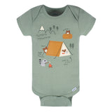 3-Pack Baby Boys Grey Short Sleeve Onesies® Bodysuits-Gerber Childrenswear Wholesale
