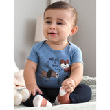 3-Pack Baby Boys Blue Short Sleeve Onesies® Bodysuits-Gerber Childrenswear Wholesale