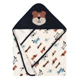 4-Piece Baby Boys Blue Hooded Towel & Washcloths Bath Set-Gerber Childrenswear Wholesale