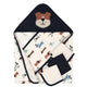 4-Piece Baby Boys Blue Hooded Towel & Washcloths Bath Set-Gerber Childrenswear Wholesale