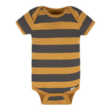 3-Pack Baby Boys Charcoal Short Sleeve Onesies® Bodysuits-Gerber Childrenswear Wholesale