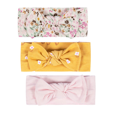 3-Pack Baby Girls Yellow Headbands-Gerber Childrenswear Wholesale