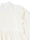 Infant & Toddler Girls Cream Dress-Gerber Childrenswear Wholesale