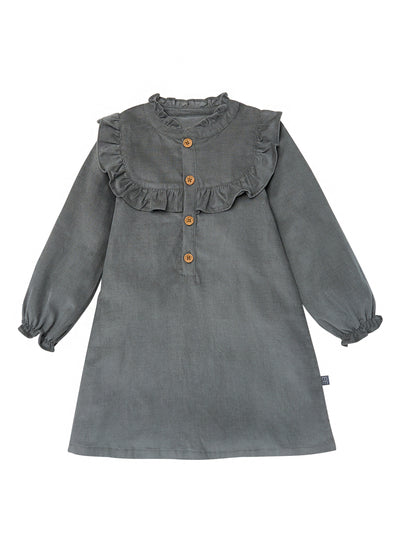Infant & Toddler Girls Castro Gray Dress-Gerber Childrenswear Wholesale