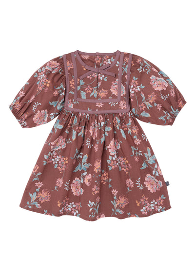 Infant & Toddler Girls Nutmeg Yoked Bow Dress-Gerber Childrenswear Wholesale