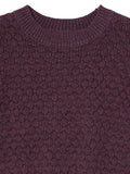 Infant & Toddler Girls Dark Grape Heather Puff Sleeve Sweater-Gerber Childrenswear Wholesale