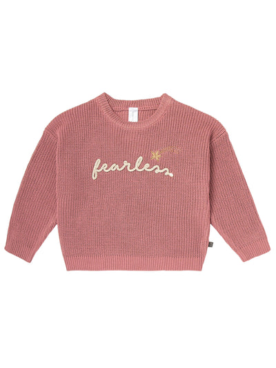 Infant & Toddler Girls Light Pink Embroidered Sweater-Gerber Childrenswear Wholesale