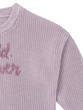Infant & Toddler Girls Light Purple Embroidered Sweater-Gerber Childrenswear Wholesale