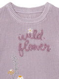 Infant & Toddler Girls Light Purple Embroidered Sweater-Gerber Childrenswear Wholesale