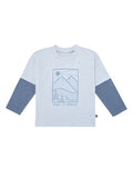 Infant & Toddler Boys Blue Graphic Long Sleeve T-Shirt-Gerber Childrenswear Wholesale