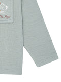 Infant & Toddler Boys Blue-Gray Drop Shoulder Long Sleeve T-Shirt-Gerber Childrenswear Wholesale