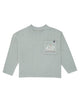 Infant & Toddler Boys Blue-Gray Drop Shoulder Long Sleeve T-Shirt-Gerber Childrenswear Wholesale