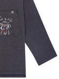 Infant & Toddler Boys Dark Gray Drop Shoulder Long Sleeve T-Shirt-Gerber Childrenswear Wholesale
