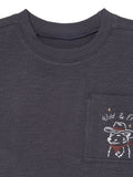 Infant & Toddler Boys Dark Gray Drop Shoulder Long Sleeve T-Shirt-Gerber Childrenswear Wholesale