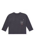 Infant & Toddler Boys Dark Gray Drop Shoulder Long Sleeve T-Shirt-Gerber Childrenswear Wholesale
