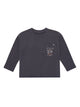Infant & Toddler Boys Dark Gray Drop Shoulder Long Sleeve T-Shirt-Gerber Childrenswear Wholesale