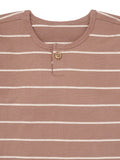 Infant & Toddler Boys Brown Drop Shoulder Henley T-Shirt-Gerber Childrenswear Wholesale