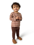 Infant & Toddler Boys Brown Drop Shoulder Henley T-Shirt-Gerber Childrenswear Wholesale