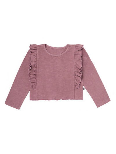 Infant & Toddler Girls Rose Ruffle Crop Top-Gerber Childrenswear Wholesale