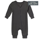 Baby Boys Dark Grey Romper-Gerber Childrenswear Wholesale