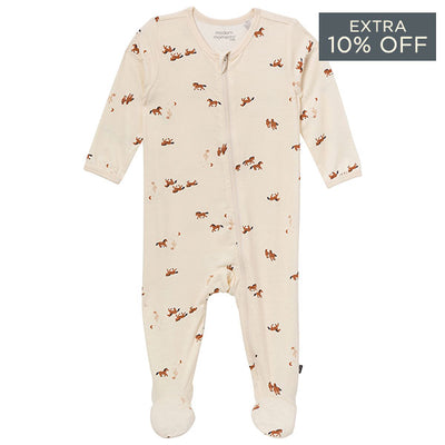 Baby Boys Beige Mini Horses Sleep 'N Play-Gerber Childrenswear Wholesale